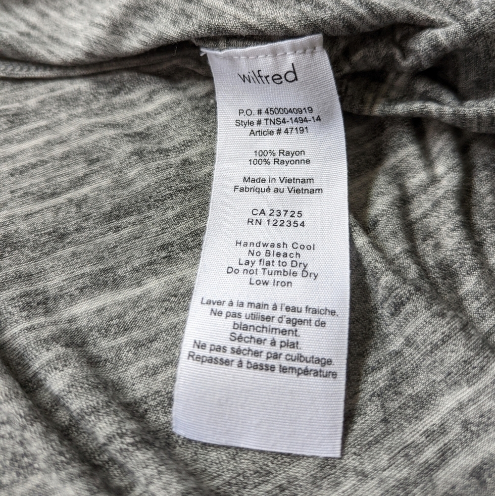 Aritzia wilfred racerback tank with side slits Heather grey medium - Picture 5 of 8
